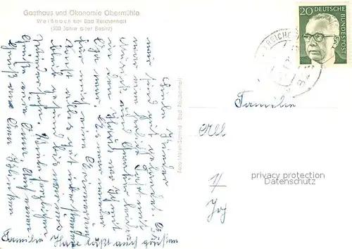 Weissbach_Bad_Reichenhall Gasthaus und oekonomie Obermuehle Weissbach_Bad_Reichenhall