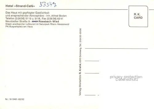 Rossbach_Wied Hotel Strand Cafe Rossbach Wied