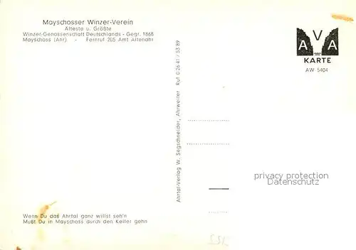 Mayschoss Mayschosser Winzerverein Mayschosser Weinkeller Gewoelbekeller Verkaufsraum Mayschoss