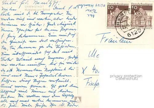 Darmstadt Marktplatz und Schloss Darmstadt