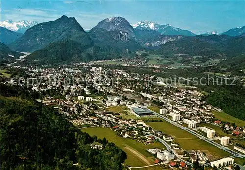 Bad_Reichenhall Fliegeraufnahme mit Loferer Steinberge Muellnerhorn Ristfeuchthorn und Sonntagshorn Bad_Reichenhall