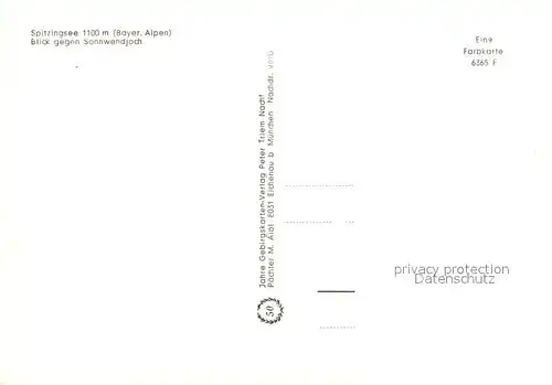 Spitzingsee mit Sonnwendjoch Spitzingsee