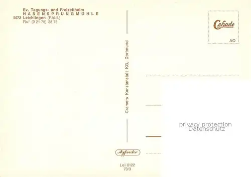 Leichlingen_Rheinland Ev Tagungs und Freizeitheim Hasensprungmuehle Leichlingen_Rheinland