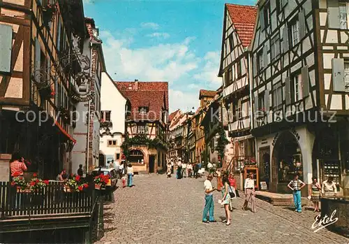 Riquewihr_Haut_Rhin Rue du General de Gaulle vieilles maisons a pans de bois Altstadt Fachwerkhaeuser Riquewihr_Haut_Rhin