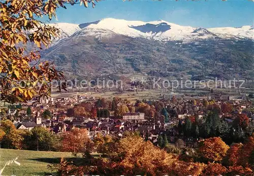 Argeles Gazost Vue generale et au fond Lycee climatique Pyrenees Argeles Gazost