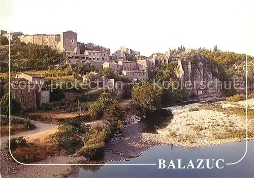 Balazuc Vue d ensemble du village medieval Riviere Ardeche Balazuc