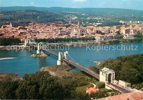 Bourg Saint Andeol Vue panoramique et Pont sur le Rhone Bourg Saint Andeol