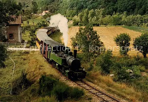 Tournon sur Rhone Chemin de fer du Vivarais Ligne Tournon a Lamastre Locomotive Train a vapeur p`res de Boucieu le Roi Tournon sur Rhone