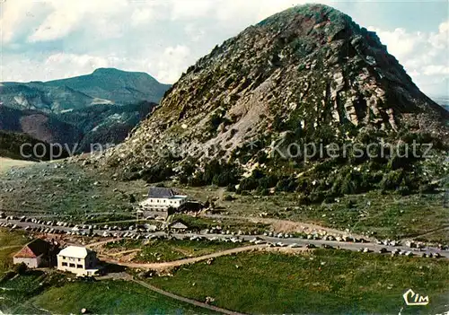 Sainte Eulalie_Ardeche Vue aerienne Source de la Loire au fond Mont Mezene Sainte Eulalie_Ardeche