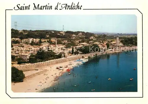 Saint Martin d_Ardeche La plage vue aerienne Saint Martin d Ardeche