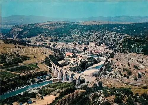 Vogue l Ardeche Viaduc et le Chateau vue aerienne Vogue