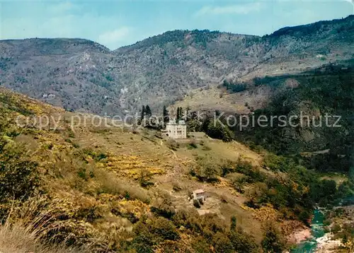 Saint Martin de Valamas Vallee de l Eyrieux Chateau de Nelly au fond Chateau et cascade de Rochebonne Saint Martin de Valamas