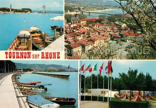 Tournon sur Rhone Quais du Rhone Camping vue panoramique Tournon sur Rhone