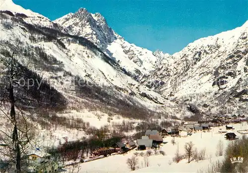 Pelvoux Panorama en hiver Alpes Pelvoux