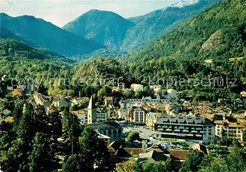 Ax les Thermes Vue generale de la Station thermale au fond le Saquet Ax les Thermes