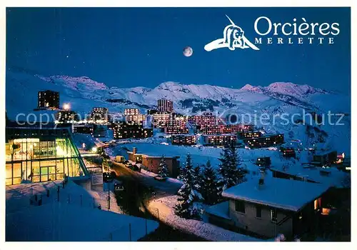 Merlette_Orcieres Le Champsaur Station de ski des Hautes Alpes la nuit Merlette_Orcieres