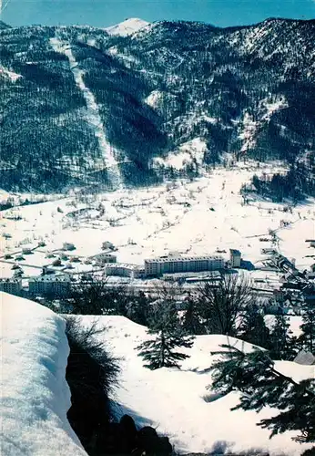 Villeneuve_la_Salle Vue generale La Ravee et Sommet de Serre Chevalier en hiver 