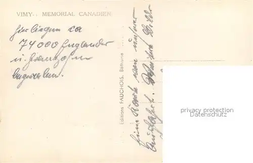 Vimy Memorial Canadien Vimy