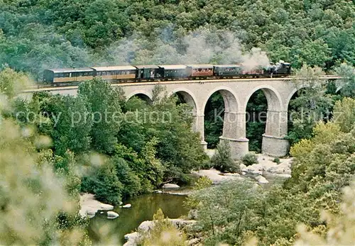AK / Ansichtskarte Eisenbahn Trains a Vapeur des Cevennes Viaduc de Mialet  Eisenbahn