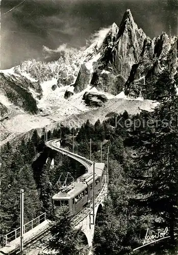 AK / Ansichtskarte Bergbahn Train du Montenvers Aiguille du Dru Chamonix  Bergbahn