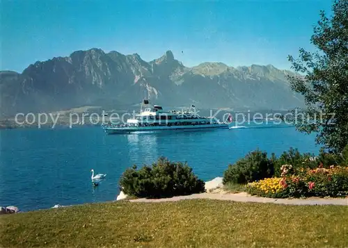 AK / Ansichtskarte Motorschiffe Bubenberg Thunersee Stockhornkette  