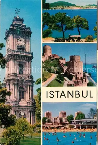 AK / Ansichtskarte Istanbul_Constantinopel Dolmabahce Palace Prince Islands Rumelihisari Castle Atakoey Beach Istanbul_Constantinopel