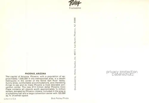 AK / Ansichtskarte Phoenix_Arizona Aerial view Phoenix Arizona