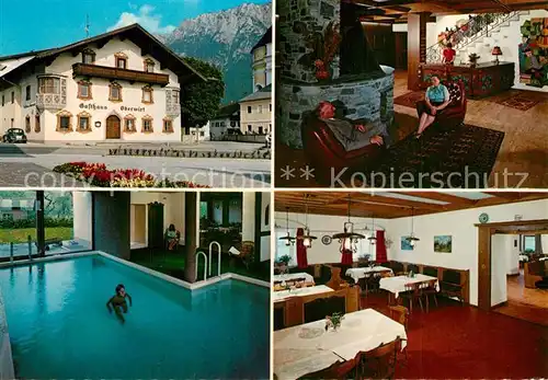 AK / Ansichtskarte Ebbs Gasthaus Oberwirt Restaurant Hallenbad Ebbs