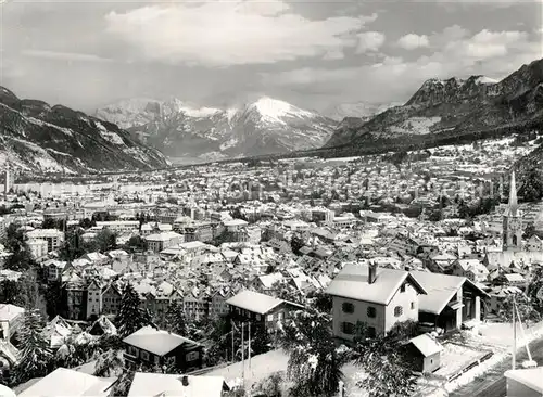 AK / Ansichtskarte Chur_GR Panorama Blick gegen das Rheintal Alpen Chur_GR