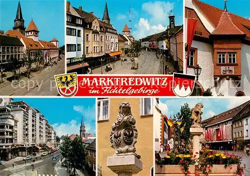 AK / Ansichtskarte Marktredwitz Ortsansichten Innenstadt Brunnen Marktredwitz