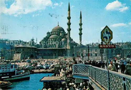 AK / Ansichtskarte Istanbul_Constantinopel Galata Bruecke und Neue Moschee Istanbul_Constantinopel