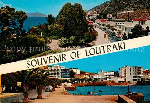 AK / Ansichtskarte Loutraki_Greece Kuestenstrasse Hafen Meerblick 