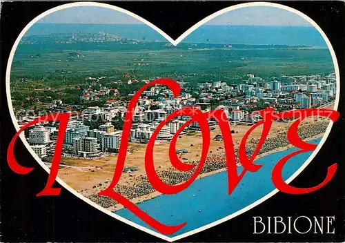 AK / Ansichtskarte Bibione Fliegeraufnahme Herz Bibione