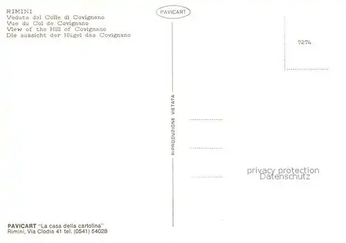 AK / Ansichtskarte Rimini Veduta dal Colle di Covignano Rimini