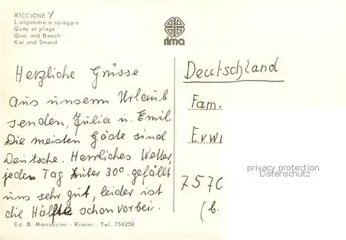 AK / Ansichtskarte Riccione Lungomare e spiaggia Riccione