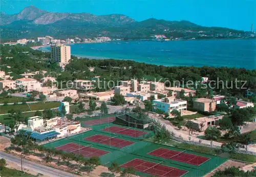 AK / Ansichtskarte Puerto_de_Alcudia Tennis Sport Las Palmeras Fliegeraufnahme Puerto_de_Alcudia