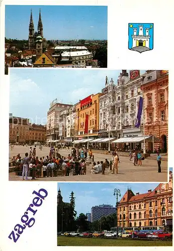 AK / Ansichtskarte Zagreb Stadtansichten Kirche Innenstadt Zagreb