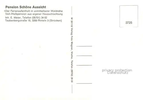 AK / Ansichtskarte Struecken Pension Schoene Aussicht Struecken