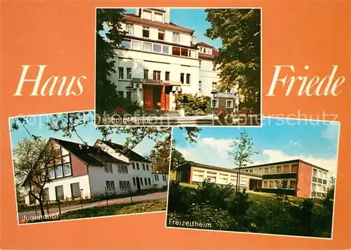 AK / Ansichtskarte Bredenscheid_Hattingen Freizeitheim Haus Friede Hauptgebaeude Jugendhof Bredenscheid Hattingen