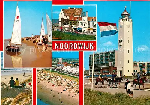 AK / Ansichtskarte Noordwijk_aan_Zee  Strandidylle Reiten Palace Hotel Leuchtturm Noordwijk_aan_Zee 