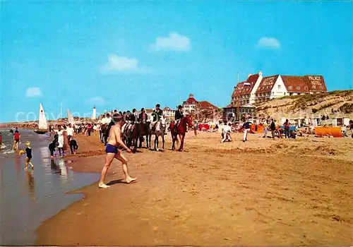 AK / Ansichtskarte Noordwijk_aan_Zee  Strand Reiten Palace Hotel Noordwijk_aan_Zee 