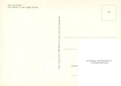 AK / Ansichtskarte Bad_Salzuflen Alte Haeuser in der Lange Strasse Fachwerkhaeuser Bad_Salzuflen