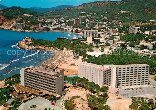 AK / Ansichtskarte Paguera_Mallorca_Islas_Baleares Hotels Strand Kueste Fliegeraufnahme Paguera_Mallorca