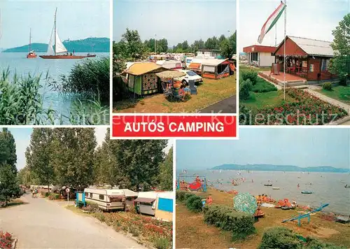 AK / Ansichtskarte Balaton_Plattensee Auto Camping Segeln Balaton_Plattensee