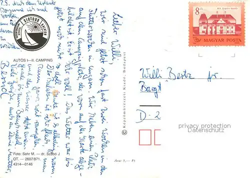 AK / Ansichtskarte Balaton_Plattensee Auto Camping Segeln Balaton_Plattensee