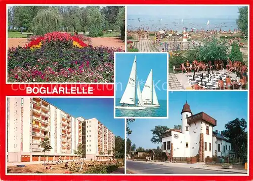 AK / Ansichtskarte Boglarlelle_Balatonlelle Hotels Parkanlagen Segeln Bodenschach Strand Plattensee Boglarlelle_Balatonlelle
