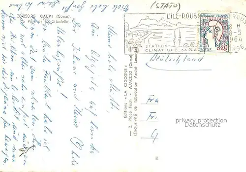 AK / Ansichtskarte Calvi Port et Citadelle Calvi