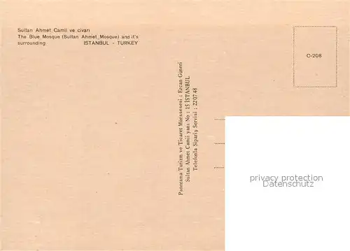AK / Ansichtskarte Istanbul_Constantinopel Blue Mosque Blaue Moschee Istanbul_Constantinopel