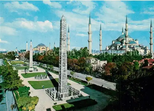 AK / Ansichtskarte Istanbul_Constantinopel Sultan Ahmet Mosque and Saint Sophia Istanbul_Constantinopel