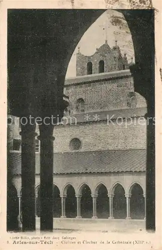 AK / Ansichtskarte Arles sur Tech Cloitres et Clocher de la Cathedrale XIIIe siecle Arles sur Tech